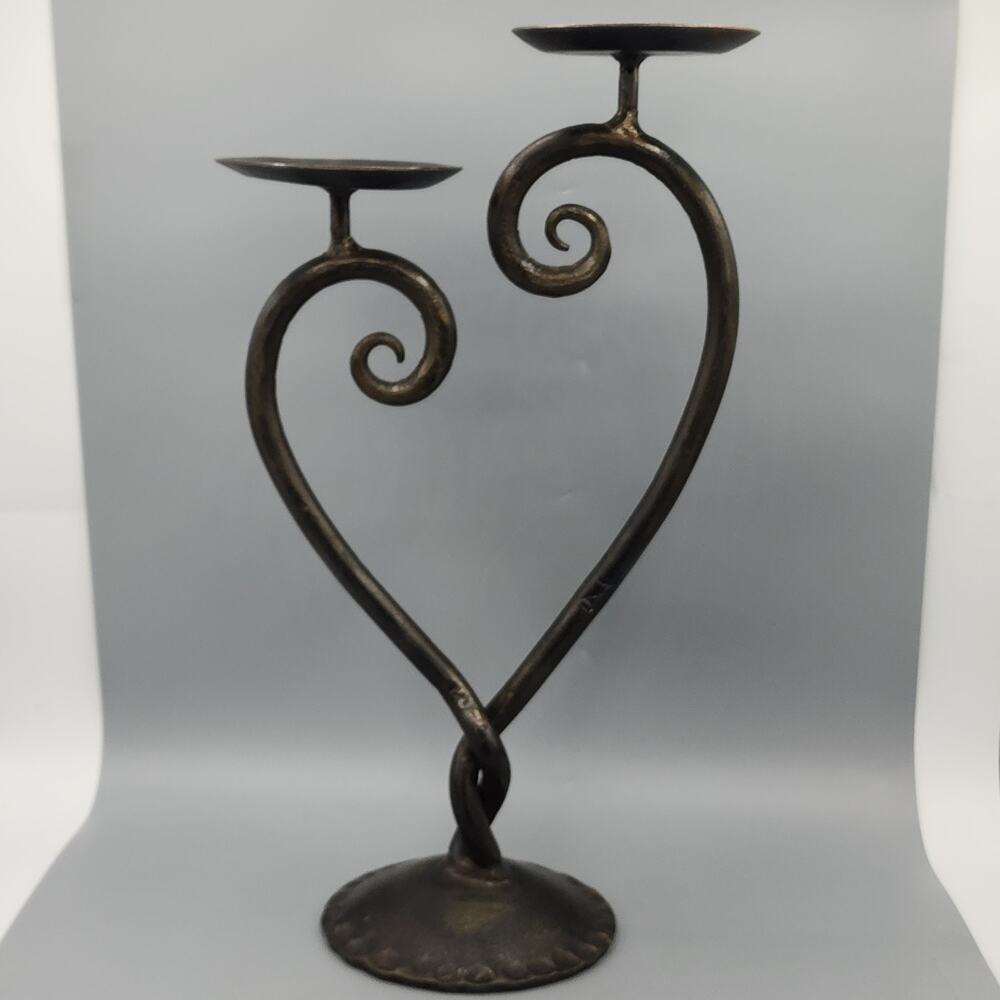 Heart Shaped Candle Holder Stand 14.5" x 7"